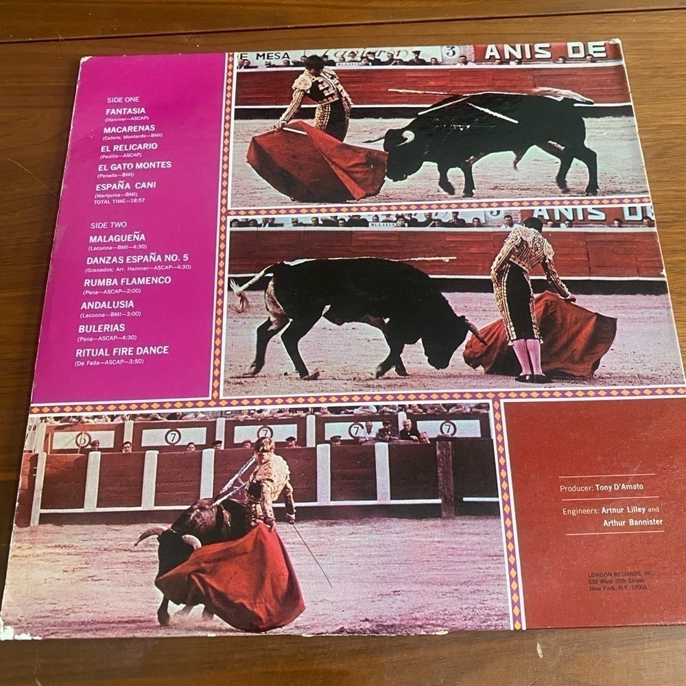Roger Laredo Bullfight Vinyl Record - Picture 2 of 2